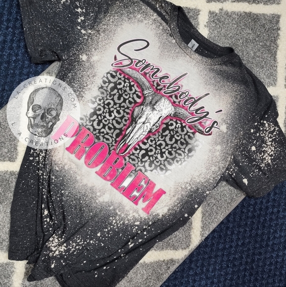 Somebody's Problem Bleached Tee S-3x - Picture 1 of 1